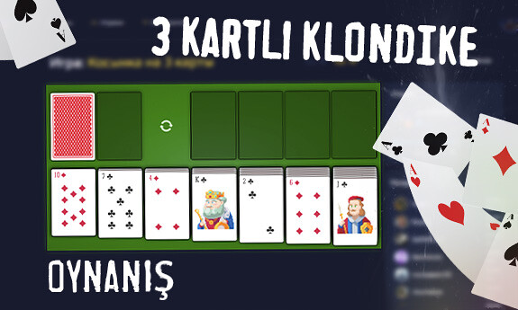 3 kartlı Klondike